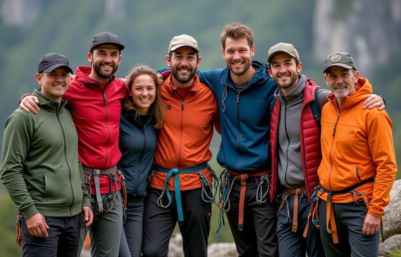 Group photo of the Verticale Italia guiding team