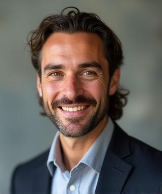 Professional headshot of Luca Verdi, adventure guide at Verticale Italia
